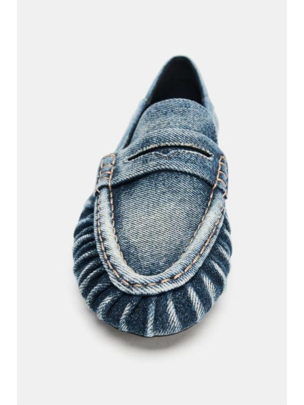 ZARA DENIM EFFECT LOAFERS - Picture 4 of 5